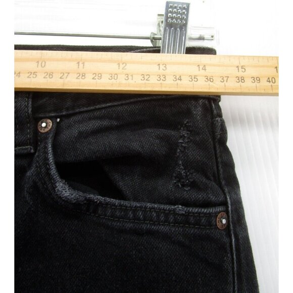 We The Free People Jeans 25 Straight High Rise Ripped Button Fly - Picture 4 of 11